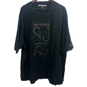 Sean John Black T-Shirt Raised Graphic 3XB NY Streetwear Y2K Hip Hop Men’s